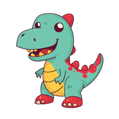 Fototapeta premium Cute cartoon of dinosaur