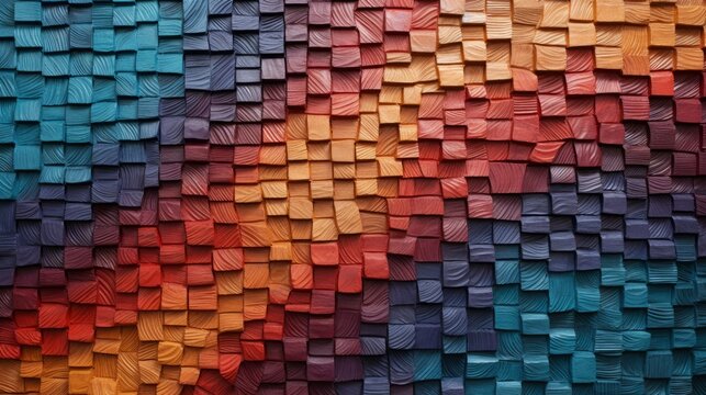 Bold colors forming eye catching pattern