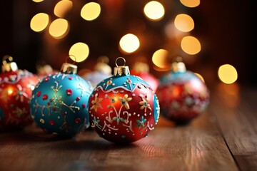 Joyful holiday scene with colorful ornaments