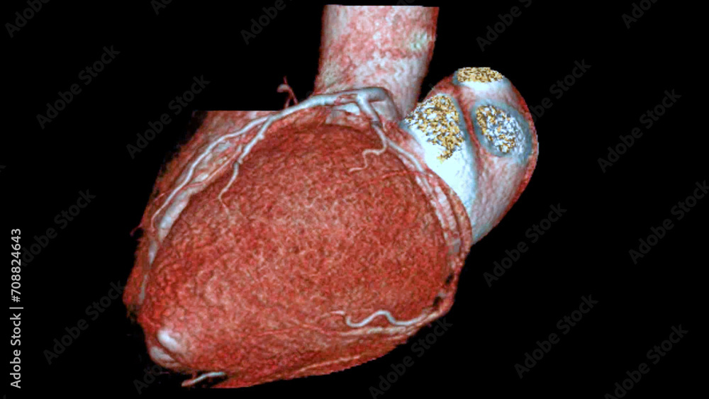 Poster cta coronary artery 3d rendering is a diagnostic imaging technique capturing detailed visuals of the