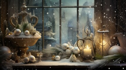 Magical Christmas composition, enchantment