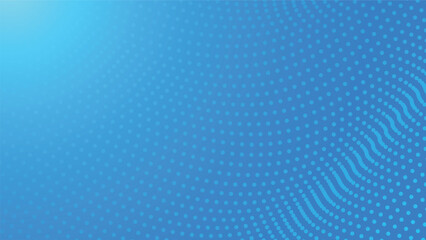 Fototapeta premium abstract background with modern dots wavy pattern on blue color gradient