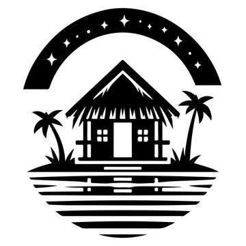 recommend clip art: minimal hut icon vector silhouette, a hut icon black color silhouette