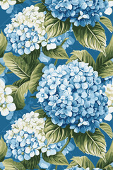 Hydrangea flower background. Floral botanical pattern for decorative designs