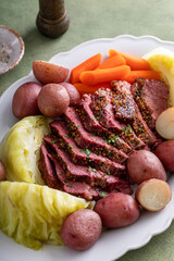 Corned beef traditional Irish recipe for Saint Patricks day