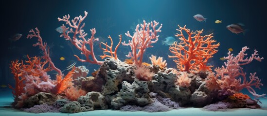 Fototapeta na wymiar Corals provide vital support to marine life as a nursery, refuge, and food source.