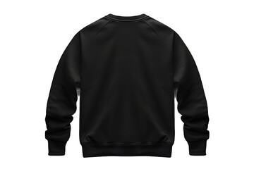 Stylish black sweater, top view isolated on a Transparent background. Generative AI
