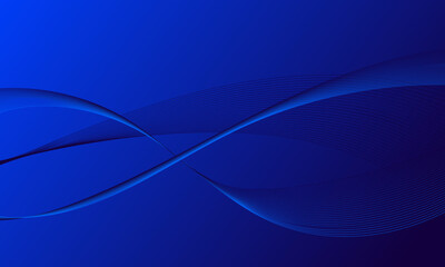 blue business lines wave curves on gradient abstract background
