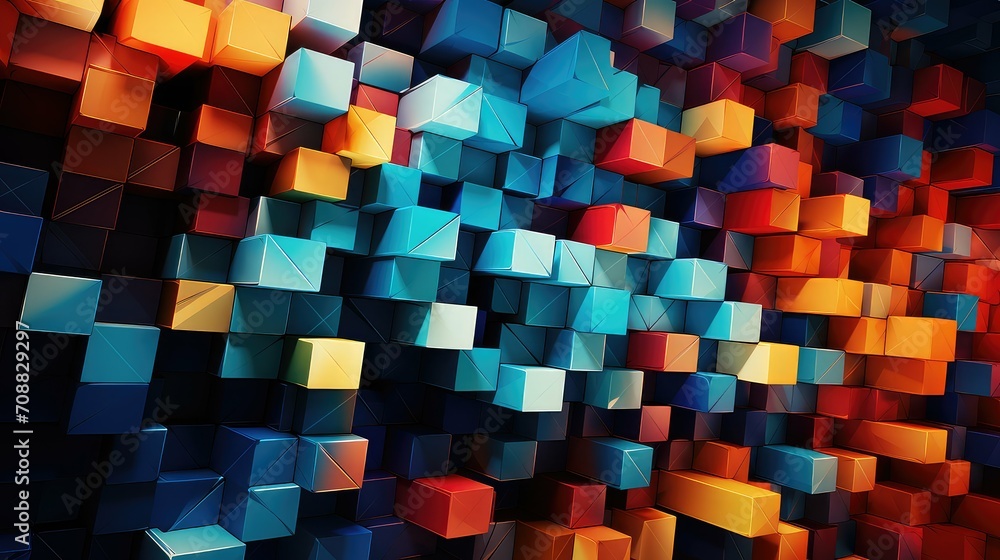 Poster vibrant element dynamic background illustration colorful creative, interactive technology, futuristi