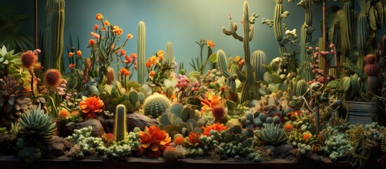 Fototapeta na wymiar Home garden with a cactus