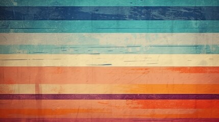 Abstract vintage background illustration of colorful strip in grunge color texture, Generative AI