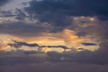 Colors of the sky at sunrise.