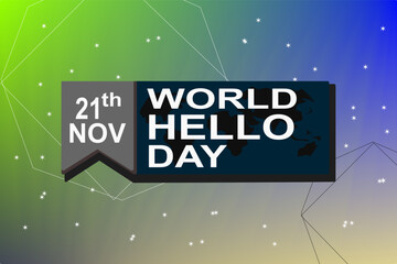 World Hello Day Vector Illustration on November 21 © Dstd