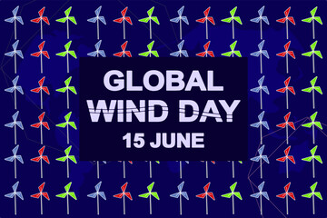 a poster for global wind day