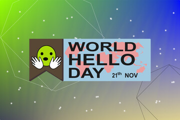World Hello Day Vector Illustration on November 21 © Dstd