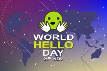 World Hello Day Vector Illustration on November 21 © Dstd