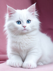 Fototapeta premium Cute kitten, Pet cat. funny animal 