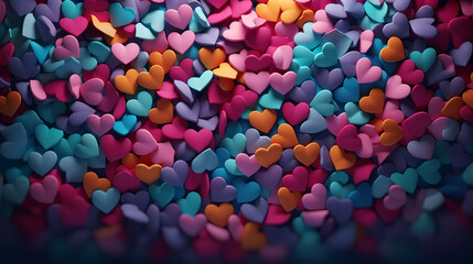 Fototapeta na wymiar Valentine's Day, love and romance background, background with heart shapes