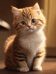 Cute kitten, funny Pet cat