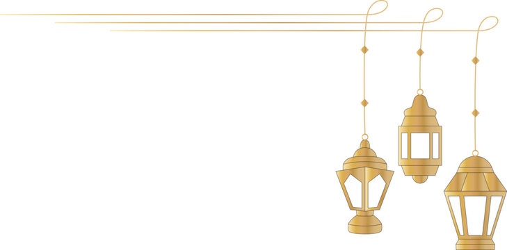 islamic lantern  ramadan kareem line art. EPS 10