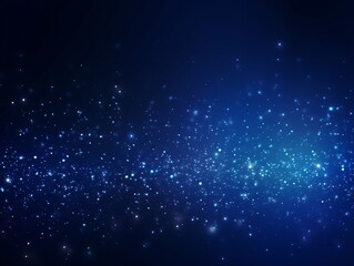 Obraz premium 3D rendering of glowing blue and black lines and dots on a dark blue background