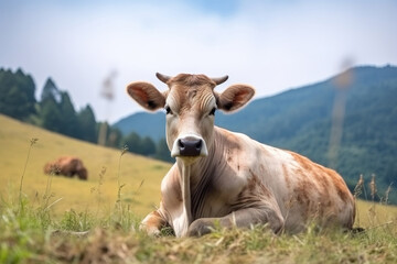 Fototapeta premium Cow in the meadow