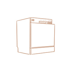 cookware_electric kitchen_dishwasher_illustration