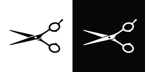 Fotobehang scissors on black and white  © ThejCreation