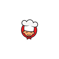 cute little chef logo vector