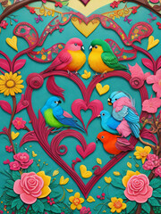 birds and flowers