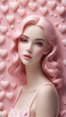 Pinky Hearts Dolly Girl