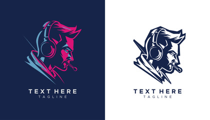 Modern e sport team vector logo © talkative.studio