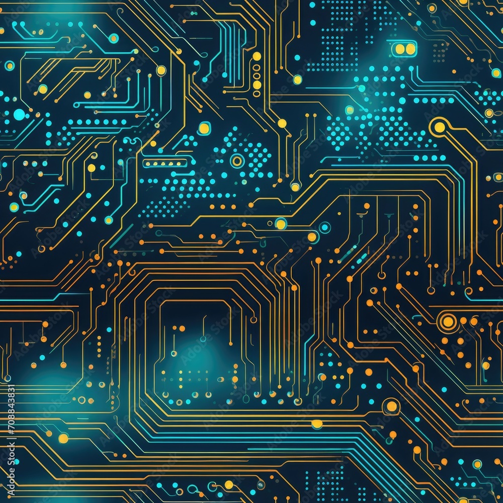 Poster technology devices circuitry seamless pattern