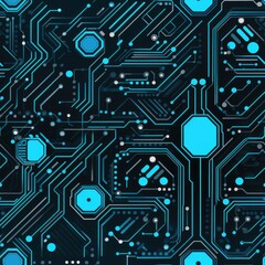 Technology innovation cutting edge advancements seamless pattern