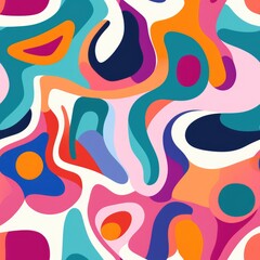 Abstract colors shapes contemporary design seamless pattern