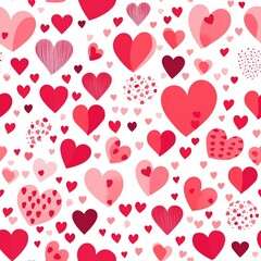 Love hearts romance affection seamless pattern
