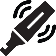 Rounded filled Metal Detector Icon