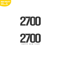 Creative Happy New Year 2700 Logo Design