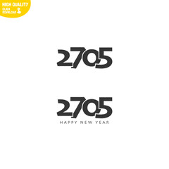 Creative Happy New Year 2705 Logo Design