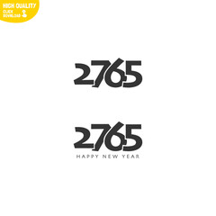 Creative Happy New Year 2765 Logo Design