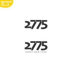 Creative Happy New Year 2775 Logo Design