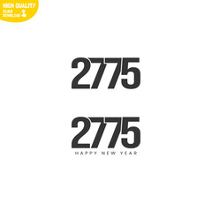 Creative Happy New Year 2775 Logo Design