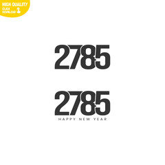 Creative Happy New Year 2785 Logo Design