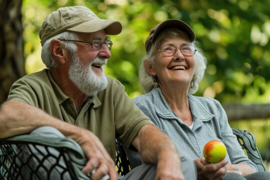 Elderly people enjoy leisurely. 