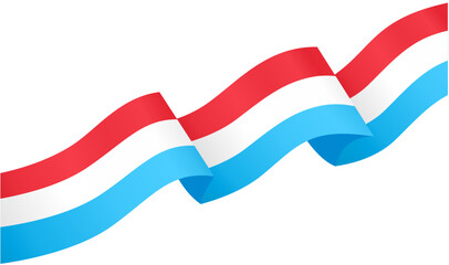 Luxembourg flag wave isolated on png or transparent background vector illustration.