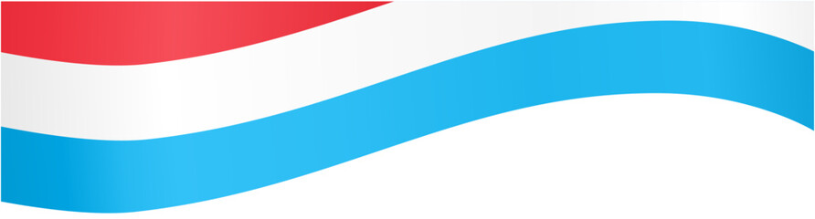 Luxembourg flag wave isolated on png or transparent background vector illustration.