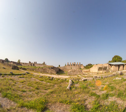 ancient  nikopolis preveza greece ruins of ancient christian church