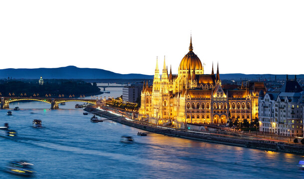 The  Hungarian parliament in Budapest, Hungary