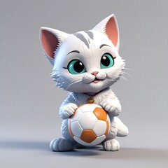 cat playing with ball