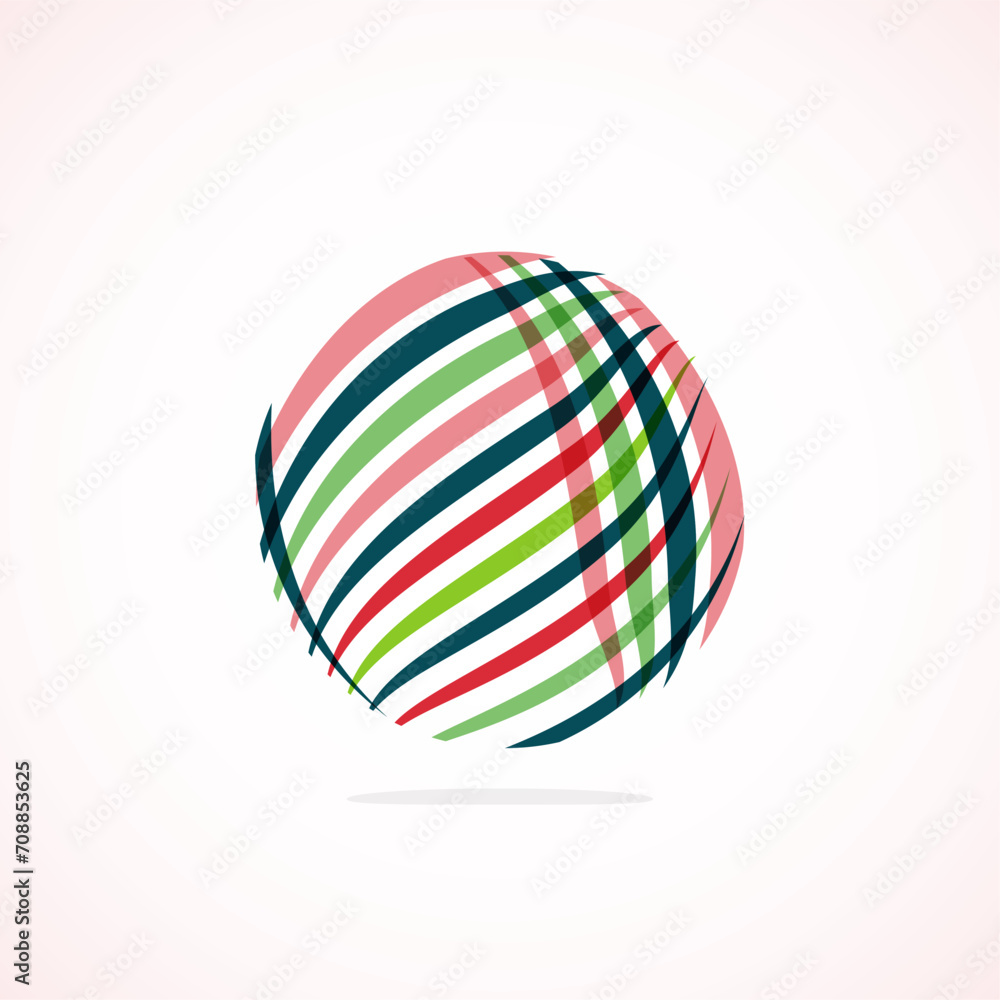 Poster Abstract circle logo - minimalist emblem, timeless and universal shape of circle. Unique logo represent range of brands and concepts, encapsulating simplicity and creativity in single, iconic image